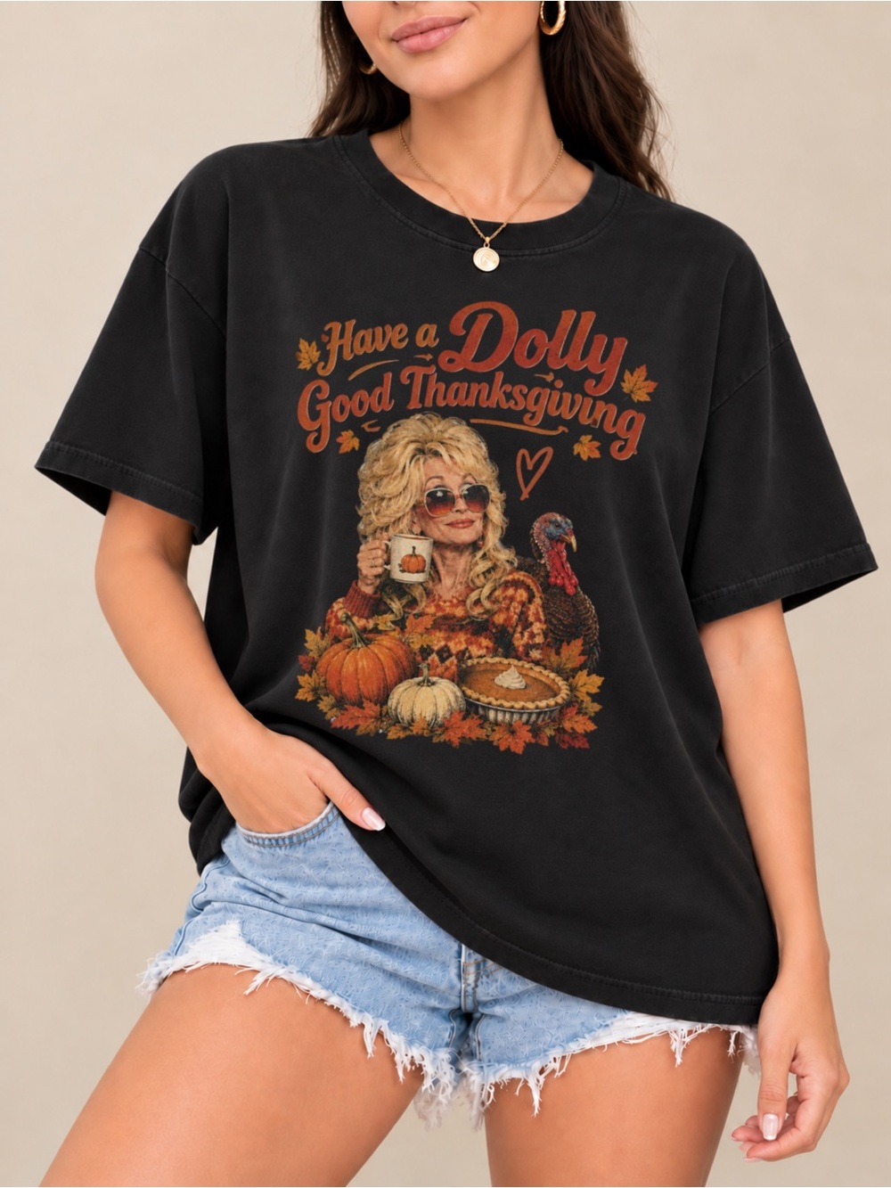 Have a Dolly Good Thanksgiving Unisex T-shirt Country Music Fall Tee